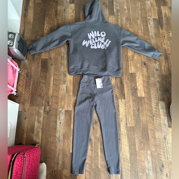 Wilo The Label Tops - NWT* WILO The Label- Wellness Club Charcoal Hoodie & Legging Set- Size Small